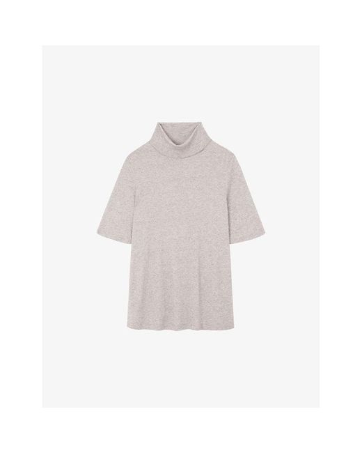 The White Company White The Company Funnel-Neck Recycled Cotton-Blend Jumper