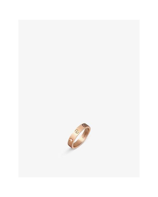 Cartier White Mini Love 18Ct And 1 Diamond Wedding Band