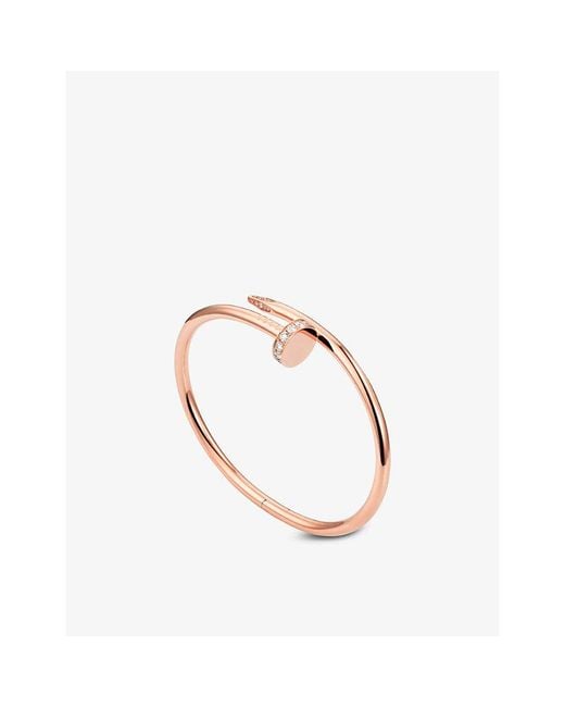 Cartier Metallic Juste Un Clou 18Ct Rose- And 0.58Ct Brilliant-Cut Diamond Bracelet