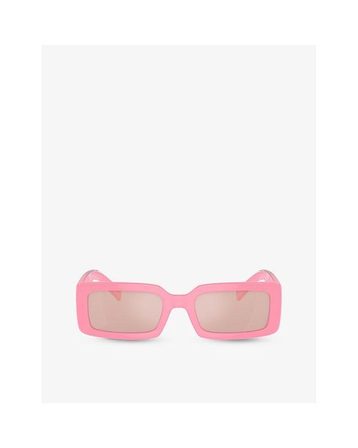 Dolce & Gabbana Pink Dg6187 Rectangle-frame Injected Sunglasses