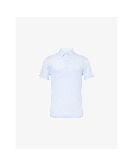 Orlebar Brown White Sebastian Short-Sleeves Linen Shirt for men
