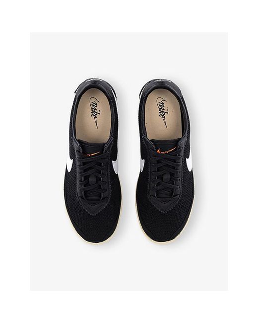 Nike Blue Astrograbber Mesh And Leather Trainers