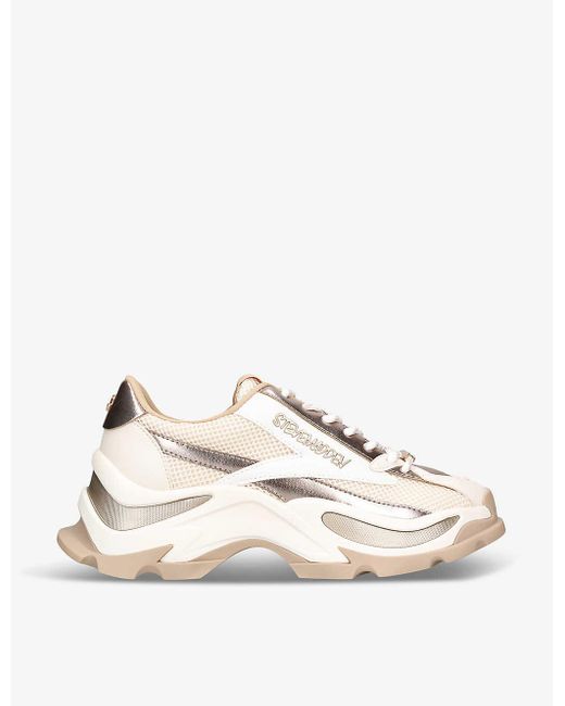 Steve Madden Natural Zoomz Fabric Low-top Trainers