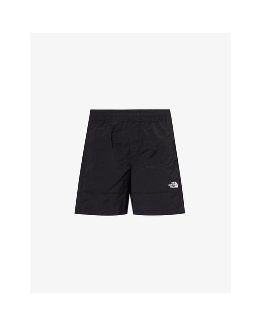 The North Face Black Easy Wind Logo-embroidered Shell Shorts for men