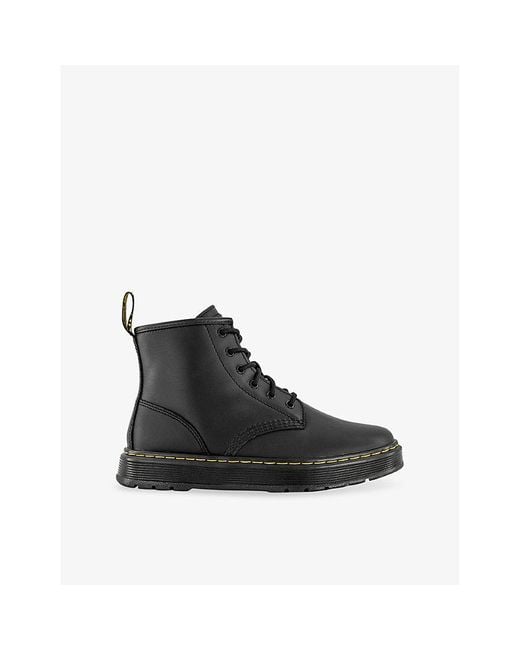 Dr. Martens Heren Brookline Chukka Black Lusso Platform, 45 EU, zwart, 45 EU