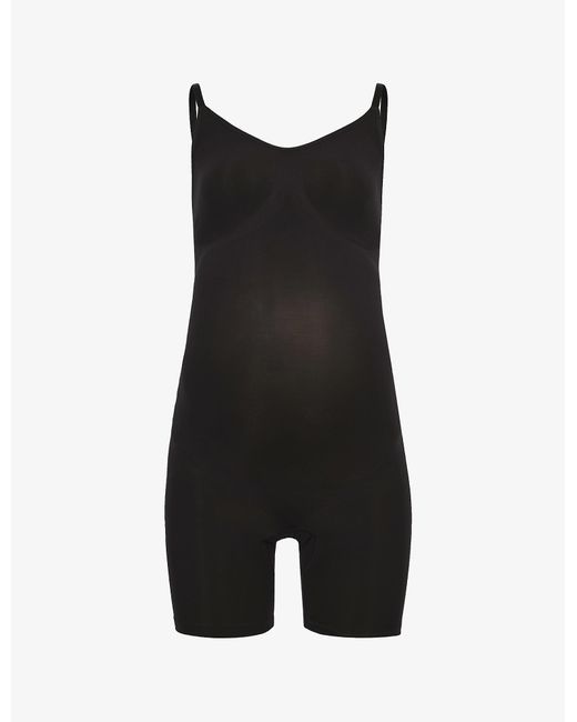 Skims Synthetic Maternity Midthigh Stretchjersey Body in Onyx (Black