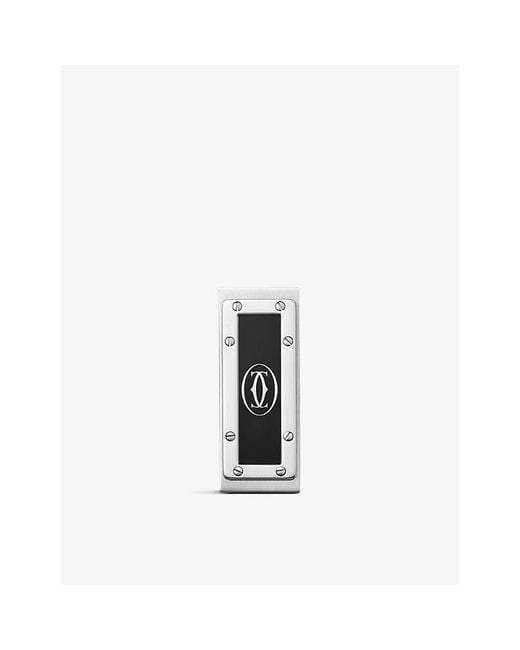 Cartier White Santos De Stainless- And Lacquer Money Clip for men