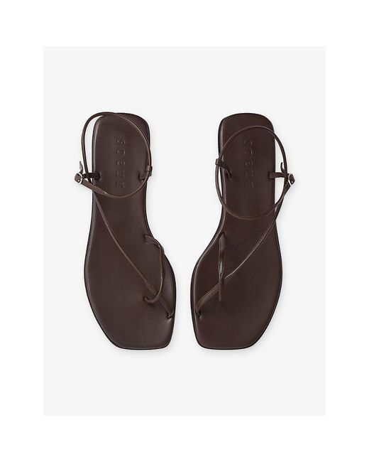 Soeur White Rosalie Leather Sandals