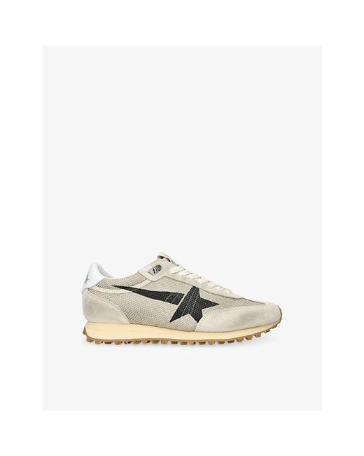 Golden Goose Deluxe Brand White Marathon Mesh And Suede Trainers for men
