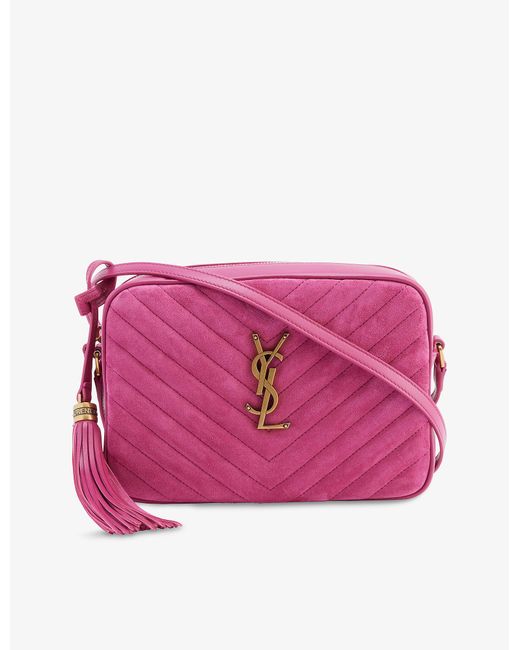 Saint Laurent Lou Quilted Leather Camera Bag in Pink | Lyst