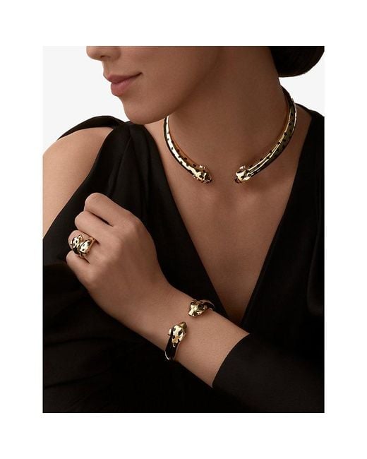 Cartier Metallic Panthère De 18Ct- Garnet And Onyx Bracelet