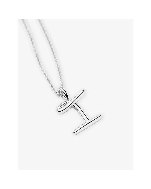 Missoma Metallic Curly Molten Mini Initial I-Plated Sterling- Necklace