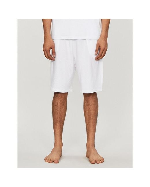 Derek Rose White Basel Stretch-Modal Shorts for men