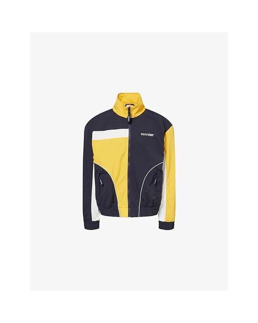 ICECREAM Blue Soft Serve Stand-Collar Shell Track Jacket for men