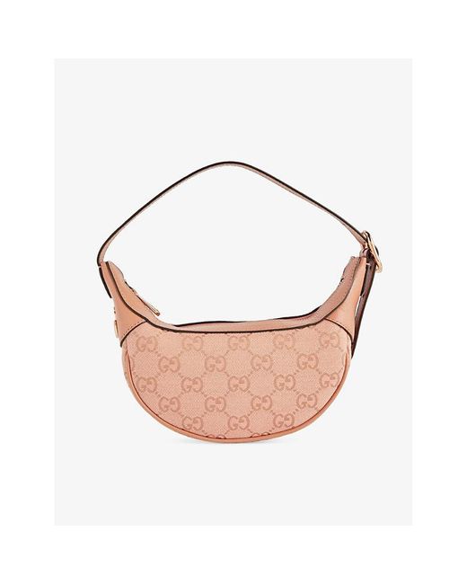 Gucci White Ophidia Monogram-patterned Canvas Top-handle Bag