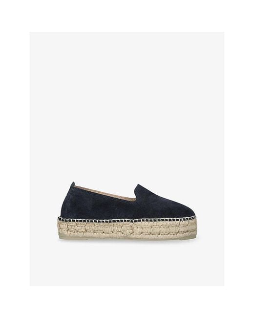 Manebí Blue Hamptons Double-Sole Flat Suede Espadrilles