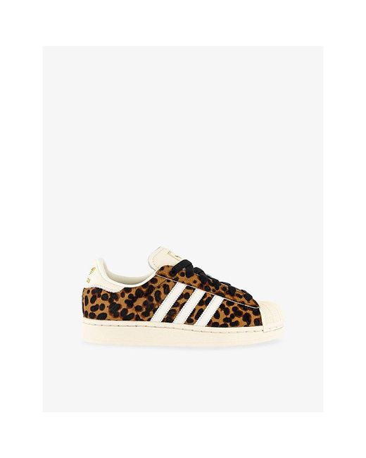 Adidas Brown Superstar Ii Woven Trainers