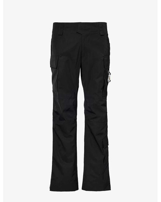 1017 ALYX 9SM Black Tactical Buckle-embellished Shell Cargo Trousers for men