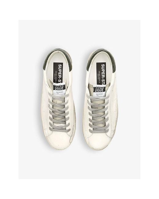 Golden Goose Deluxe Brand White Superstar Bio Logo-print Low-top Faux-leather Trainers for men