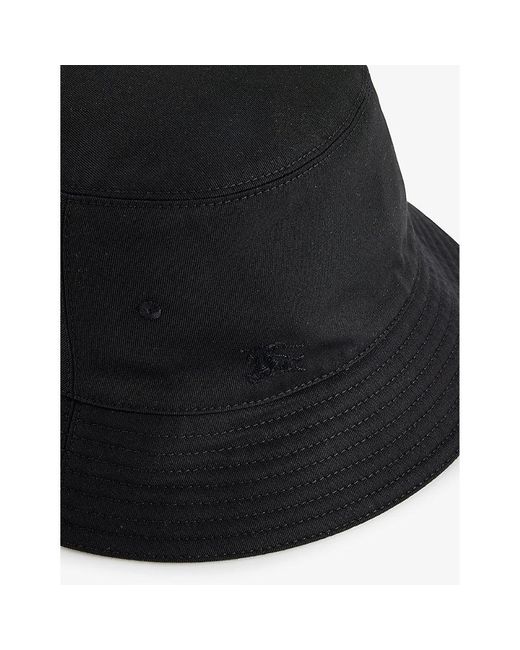 Burberry Blue Check-pattern Cotton-blend Bucket Hat for men
