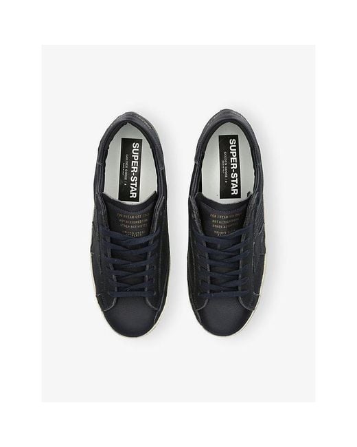 Golden Goose Deluxe Brand Blue Super Star 50501 Leather Trainers