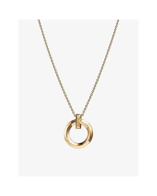 Tiffany & Co Metallic Tiffany T T1 Circle 18Ct- Pendant Necklace