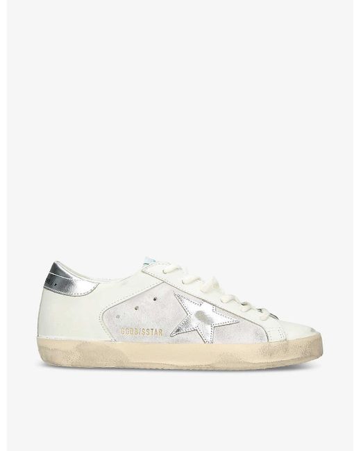 Golden Goose Deluxe Brand Natural Women's Superstar 11664 Leather And Suede Low-top Trainers