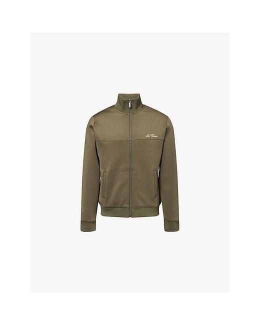 Les Deux Green Signature Brand-Embroidered Woven Track Jacket for men