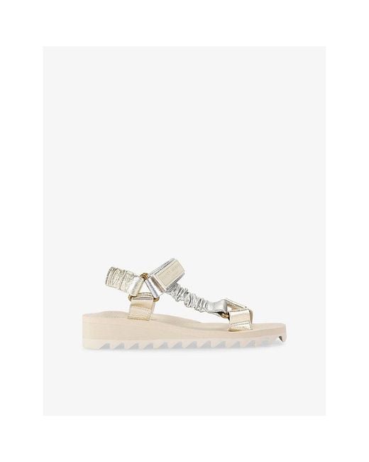 Kurt Geiger White Orion Faux-Leather Sandals
