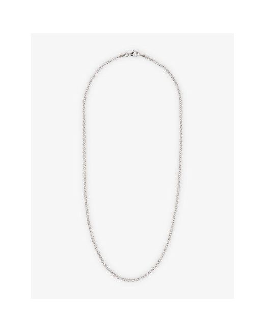 Serge Denimes White Rolo Sterling- Chain Necklace for men