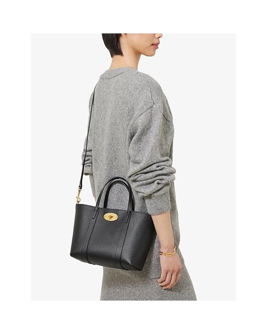 Mulberry Black Mini Bayswater Leather Tote Bag