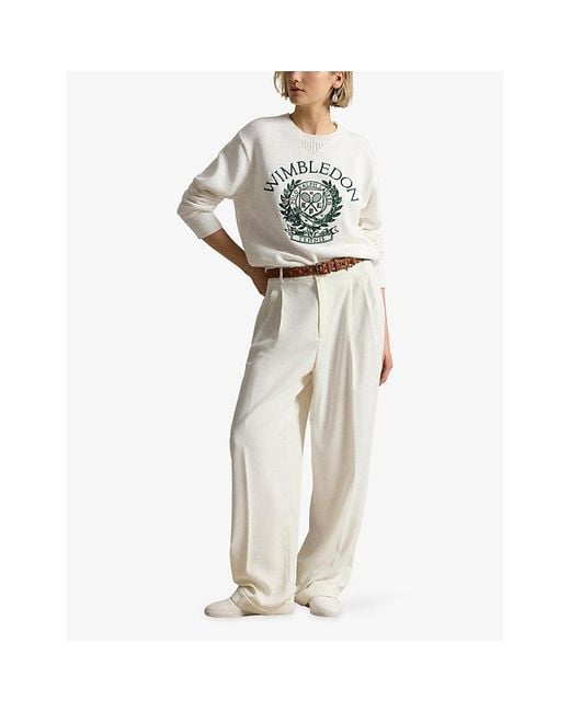 Polo Ralph Lauren White X Wimbledon Cotton Sweatshirt