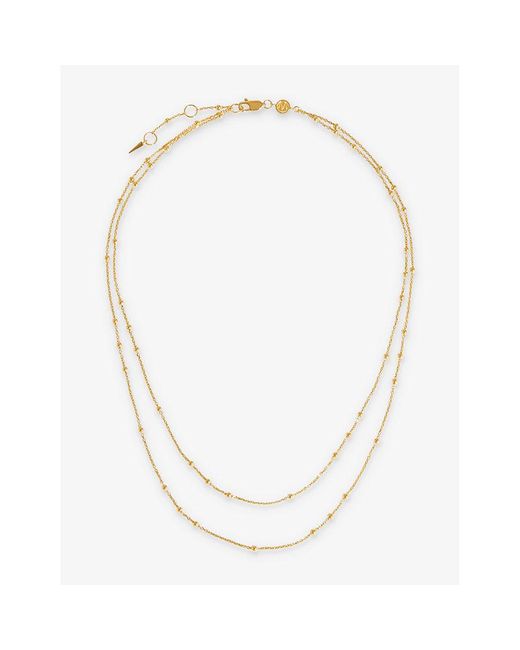 Missoma Metallic Double Chain 18ct Yellow -plated Vermeil 925 Sterling-silver Necklace