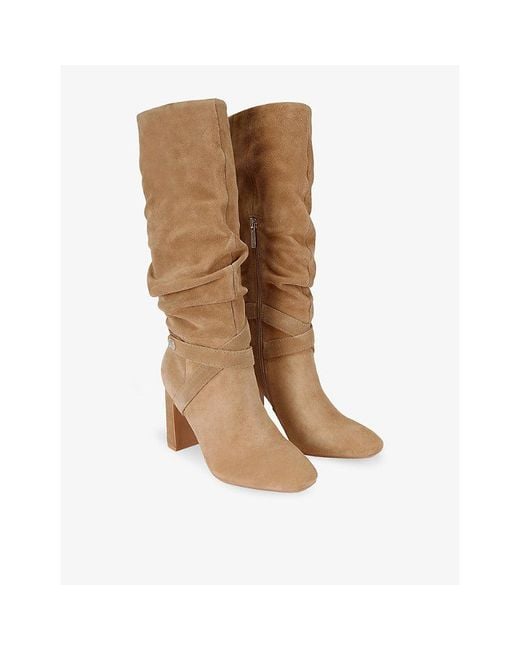 Carvela Kurt Geiger Brown Jackpot Slouch Knee-High Suede Boots