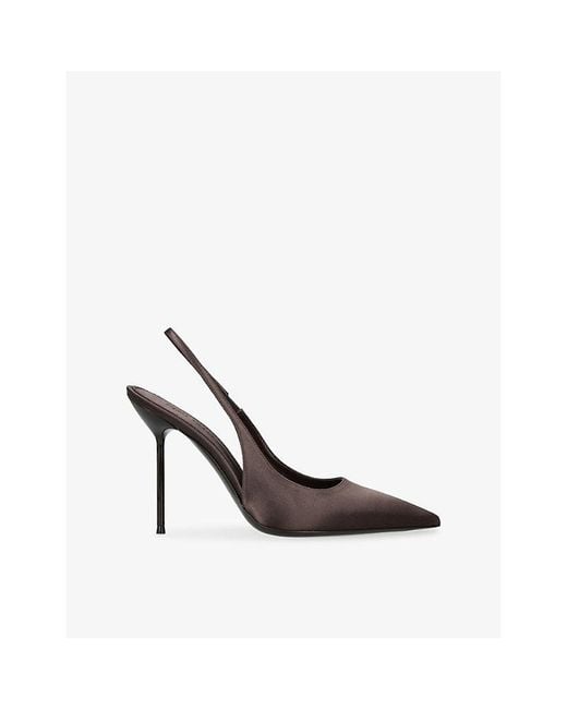 Paris Texas White Lidia 105 Satin Slingback Courts