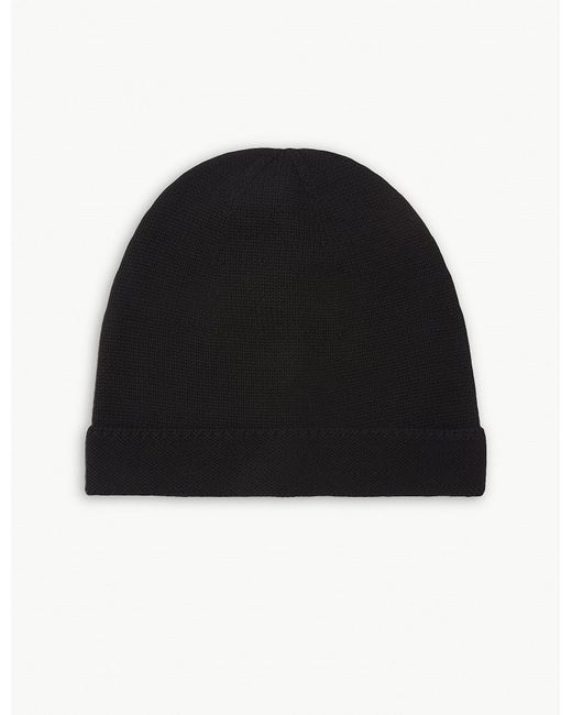 Gucci Black Knitted Wool Beanie for men