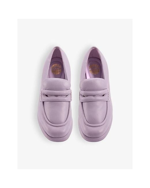 Clarks X Martine Rose Purple Martine Rose X Clarks Loafer 1 Leather-Blend Heeled Loafers