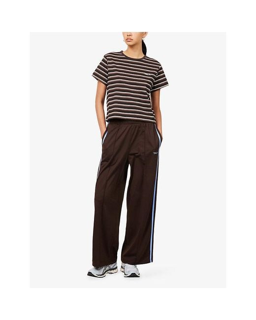 WE Are Tala Black Boxy Baby Striped Cotton T-Shirt