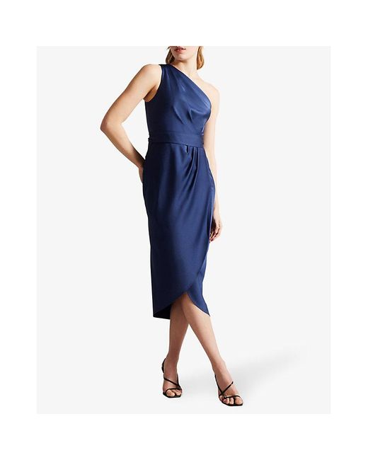 ted baker blue satin dress
