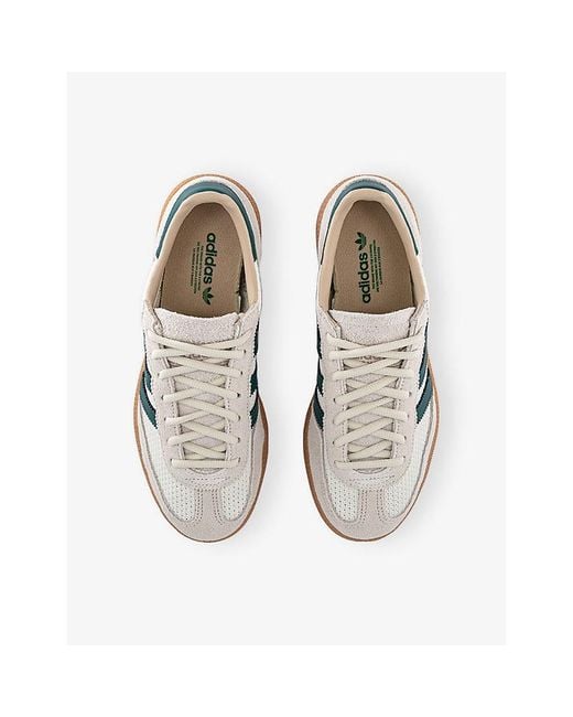 Adidas Blue Handball Spezial Suede And Mesh Trainers