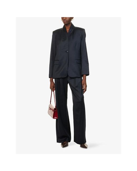 Twp Blue New Dinner Single-Breasted Wool Jacket