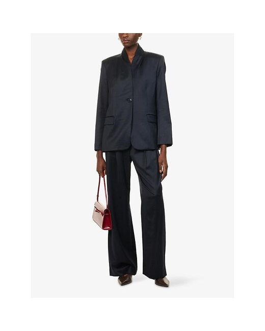 Twp Blue New Dinner Single-Breasted Wool Jacket