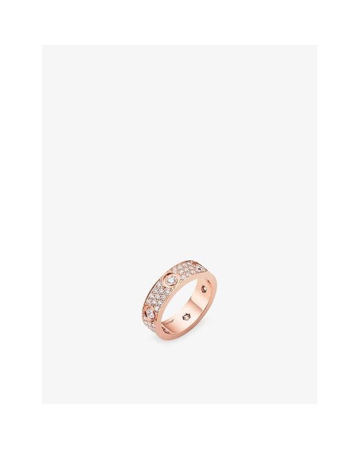 Cartier Pink Love 18Ct Rose- And 1.23Ct Diamond Ring