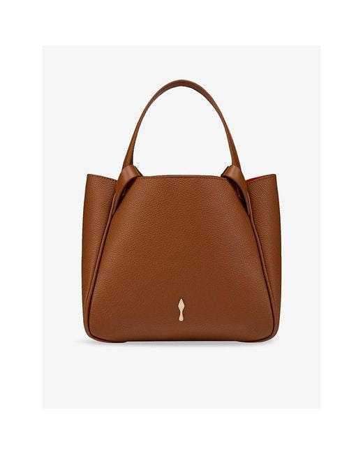 Christian Louboutin Brown Bettina Mini Empire Leather Tote Bag