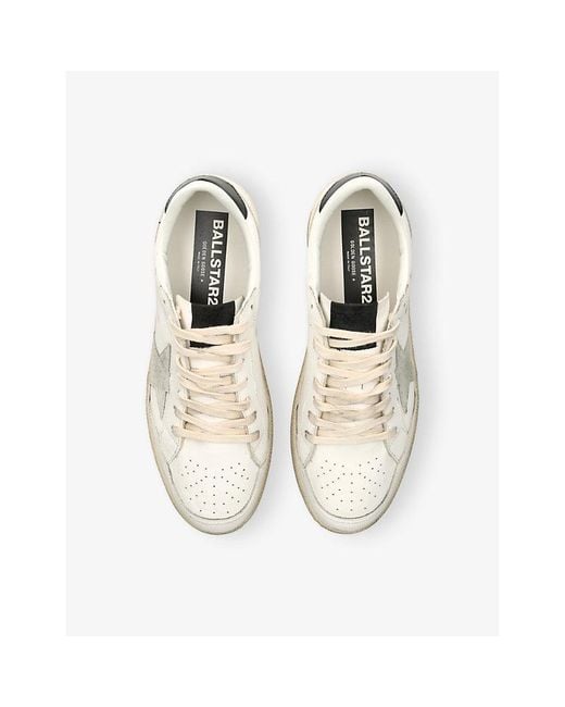 Golden Goose Deluxe Brand White Ballstar 2 Leather Low-Top Trainers for men