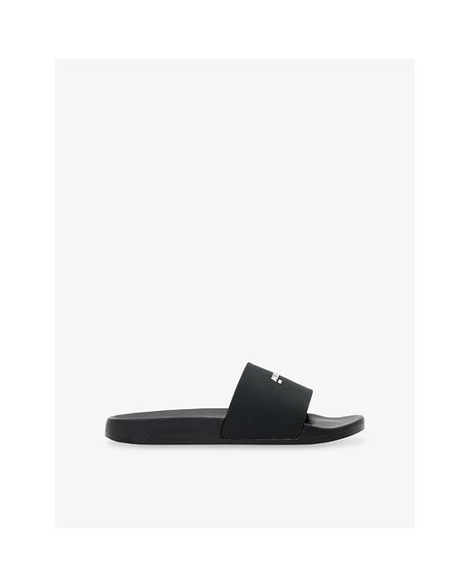 AllSaints Black Underground Rubber Sliders for men