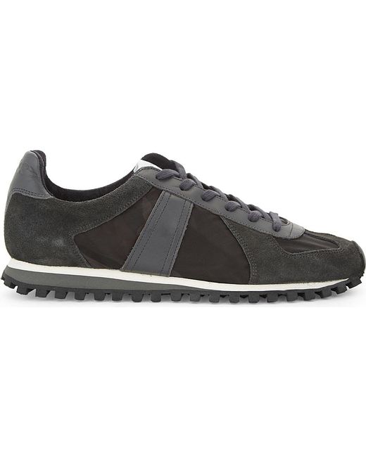 Sandro Gray Tx-03 Leather & Suede Lace-up Trainers for men