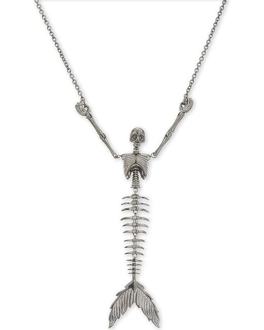 Vivienne Westwood Metallic Ariel Mermaid Skeleton Necklace