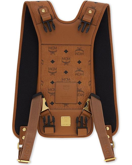 MCM Brown Logo Leather Harness for men