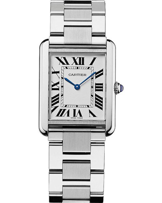 Cartier Metallic Tank Solo Stainless Steel Small Watch